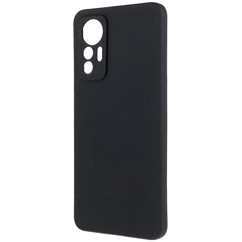 For Xiaomi 12 Lite 5G Double-Sided Matte Soft TPU Phone Cover Anti-fingerprint Anti-scratch Back Case - Black