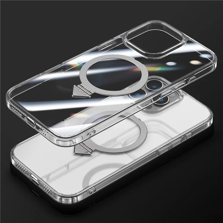 Sulada Para Iphone 16 Pro Case Compatível Com MagSafe Kickstand Clear Hard PC Tone