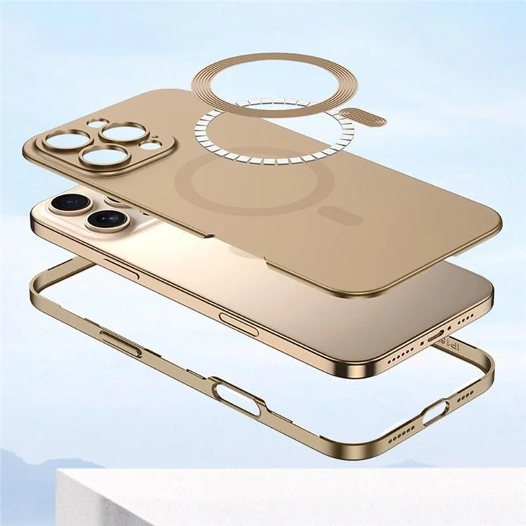 GKK Pour Iphone 16 Pro Case Compatible Avec Magsafe Protection Full Hard PC Téléphone Couverture - Noir