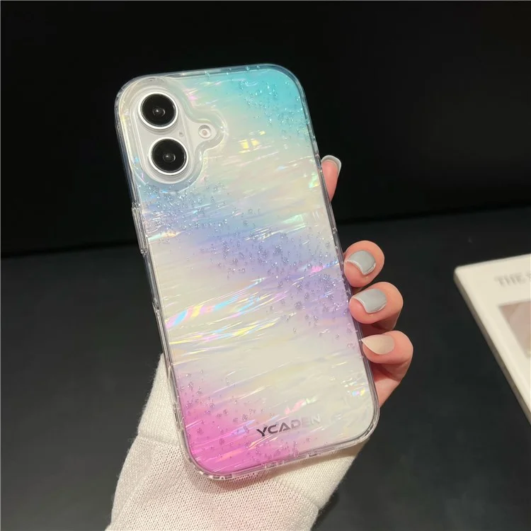 Para Iphone 16 Plus Case de Diseño Colorido Diseño a Prueba de Choque PC Hard Phel Shell - Azul / Rojo