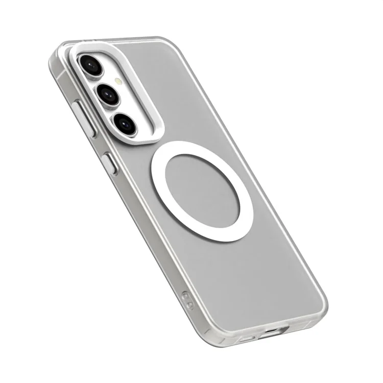 Серия Конфеты Для Samsung Galaxy S23 fe Case Coverible с Magsafe PC+TPU+PET Anti-dop Phone Cople - Белый