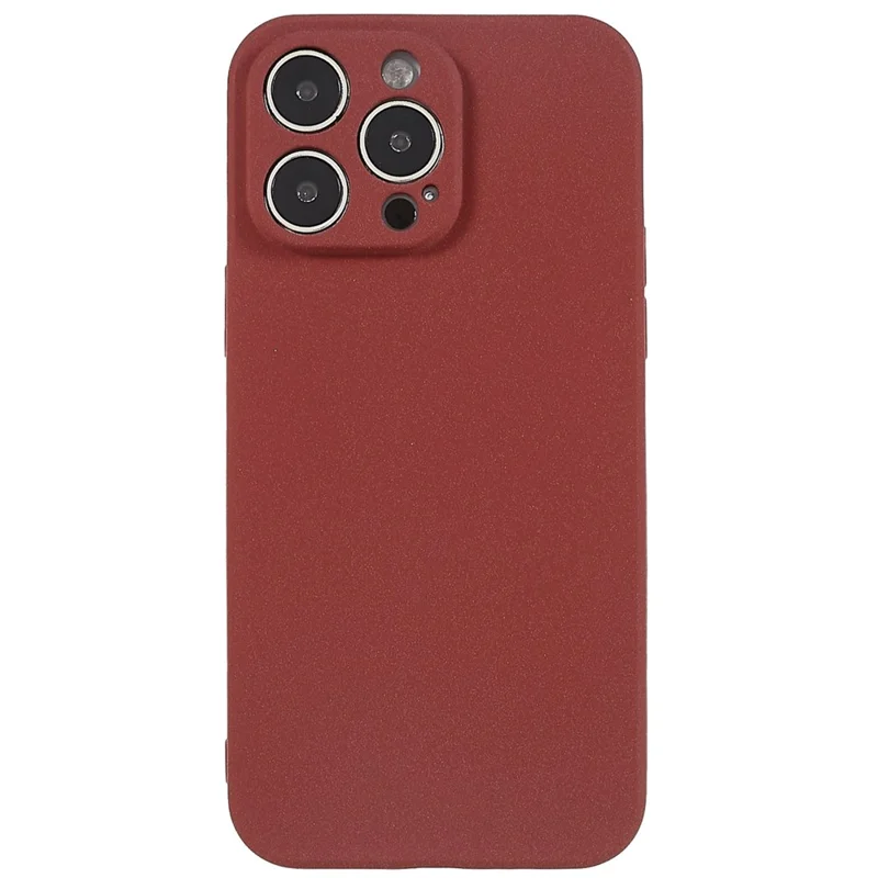 For iPhone 14 Pro Anti-scratch Phone Back Case Double-Sided Matte Soft TPU Anti-fingerprint Phone Cover - Wine Red