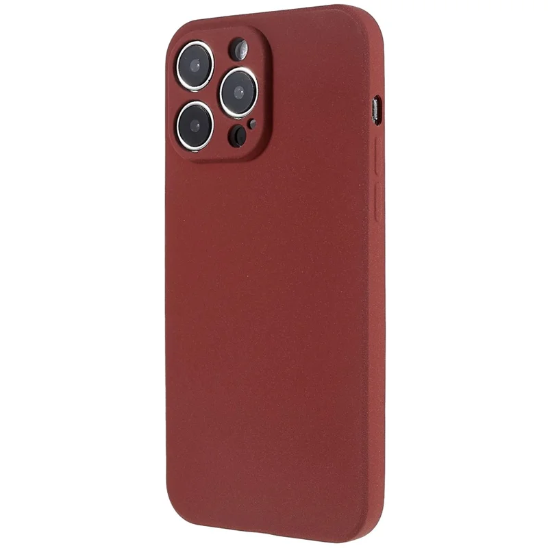 For iPhone 14 Pro Anti-scratch Phone Back Case Double-Sided Matte Soft TPU Anti-fingerprint Phone Cover - Wine Red