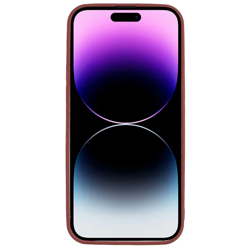 For iPhone 14 Pro Anti-scratch Phone Back Case Double-Sided Matte Soft TPU Anti-fingerprint Phone Cover - Wine Red