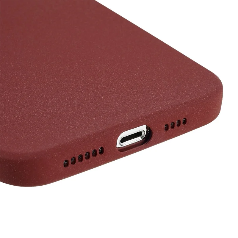 For iPhone 14 Pro Anti-scratch Phone Back Case Double-Sided Matte Soft TPU Anti-fingerprint Phone Cover - Wine Red
