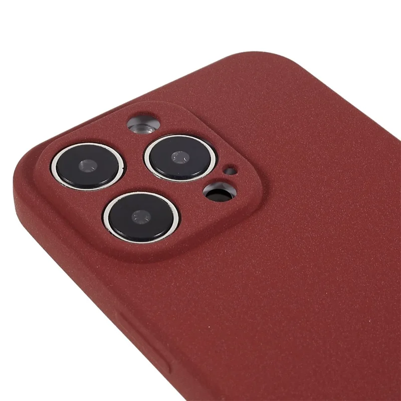 For iPhone 14 Pro Anti-scratch Phone Back Case Double-Sided Matte Soft TPU Anti-fingerprint Phone Cover - Wine Red