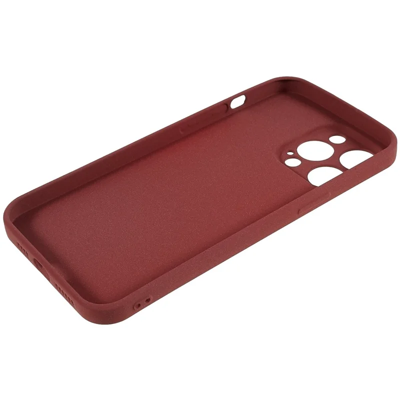 For iPhone 14 Pro Anti-scratch Phone Back Case Double-Sided Matte Soft TPU Anti-fingerprint Phone Cover - Wine Red