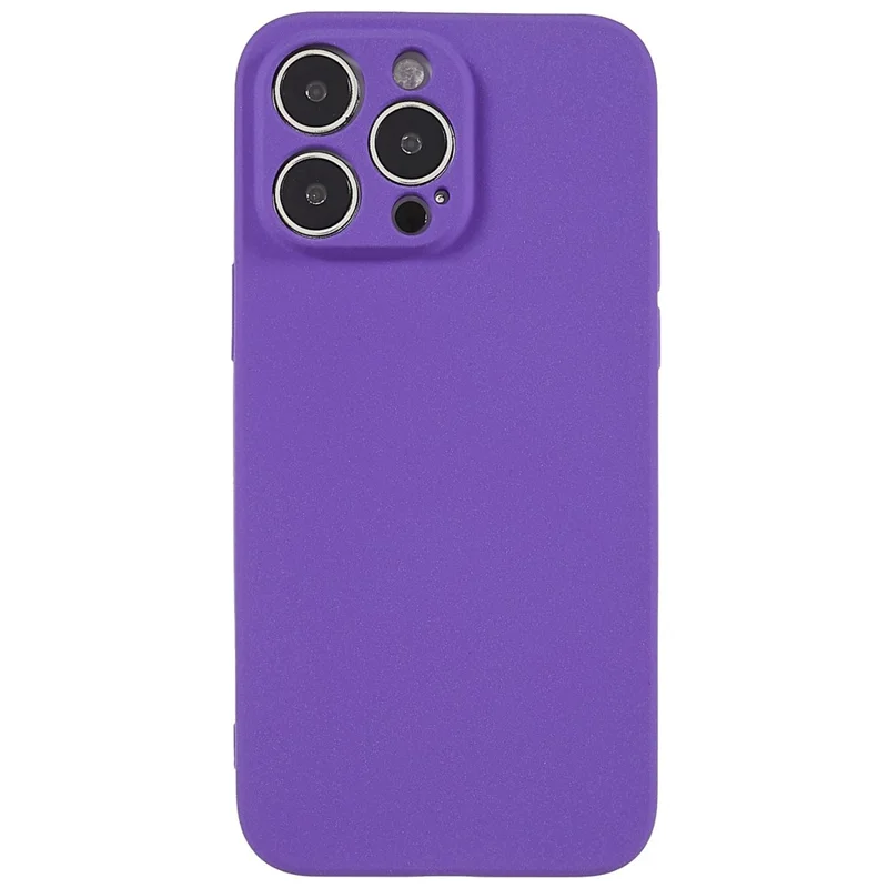 For iPhone 14 Pro Anti-scratch Phone Back Case Double-Sided Matte Soft TPU Anti-fingerprint Phone Cover - Purple