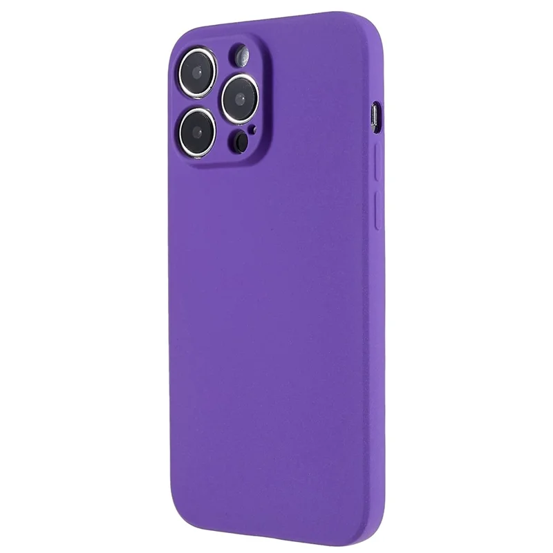 For iPhone 14 Pro Anti-scratch Phone Back Case Double-Sided Matte Soft TPU Anti-fingerprint Phone Cover - Purple
