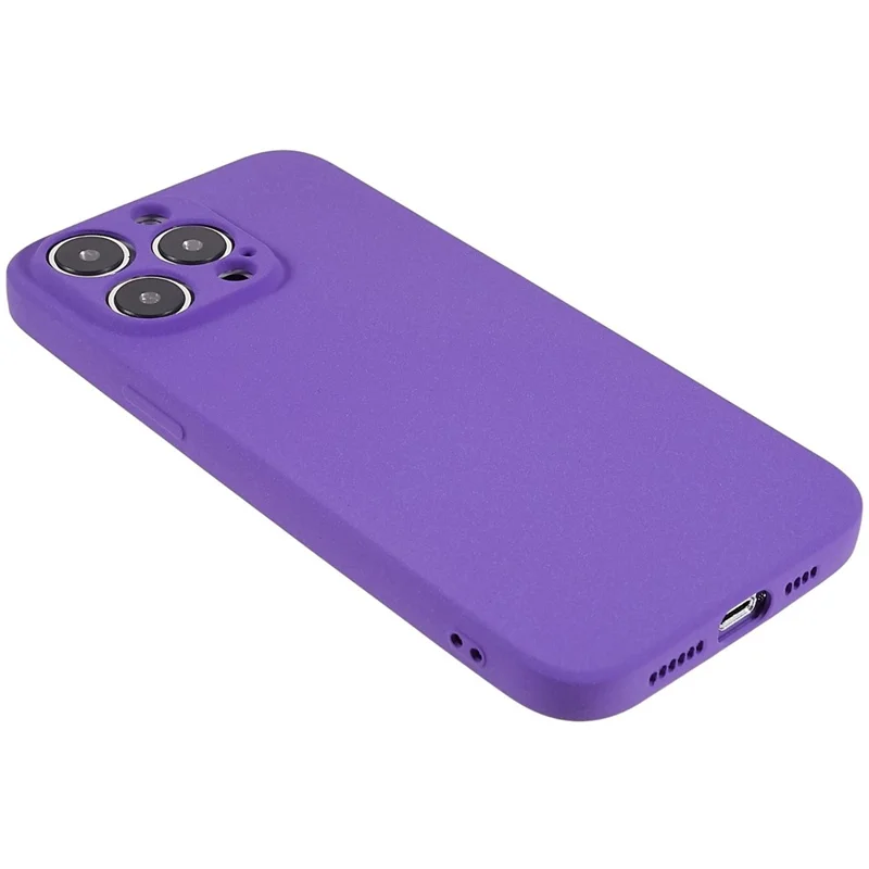For iPhone 14 Pro Anti-scratch Phone Back Case Double-Sided Matte Soft TPU Anti-fingerprint Phone Cover - Purple