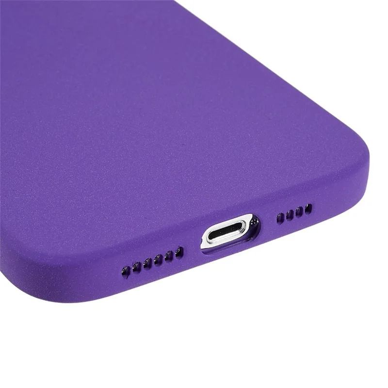 For iPhone 14 Pro Anti-scratch Phone Back Case Double-Sided Matte Soft TPU Anti-fingerprint Phone Cover - Purple