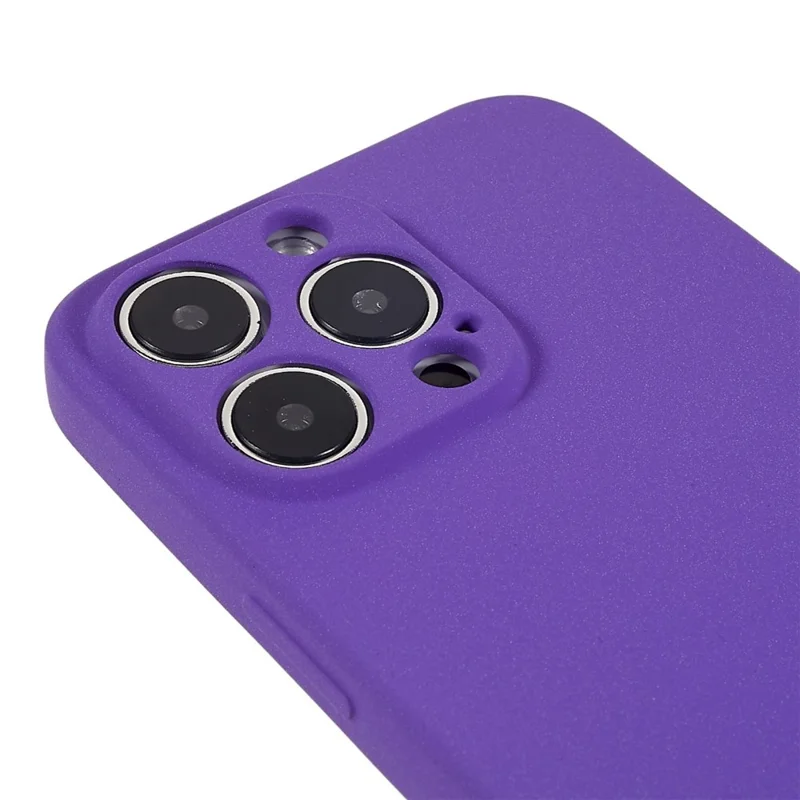 For iPhone 14 Pro Anti-scratch Phone Back Case Double-Sided Matte Soft TPU Anti-fingerprint Phone Cover - Purple