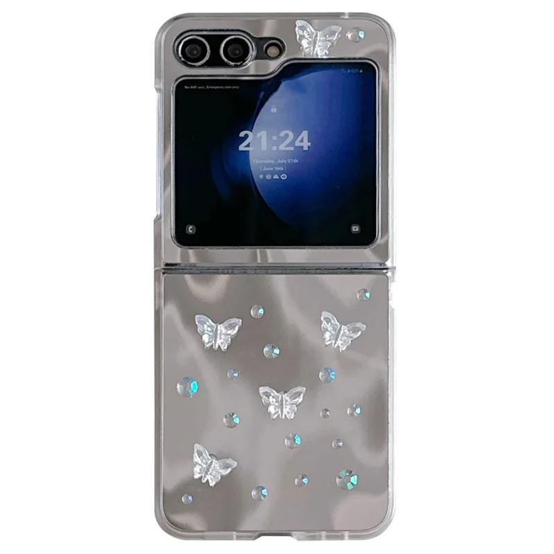 Для Samsung Galaxy Z Flip6 5G Case Mircor Surface Страза Decorfly Decor Hard Pc.
