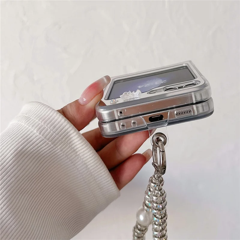 Для Samsung Galaxy Z Flip6 5G Case Mircor Surface Страза Decorfly Decor Hard Pc.