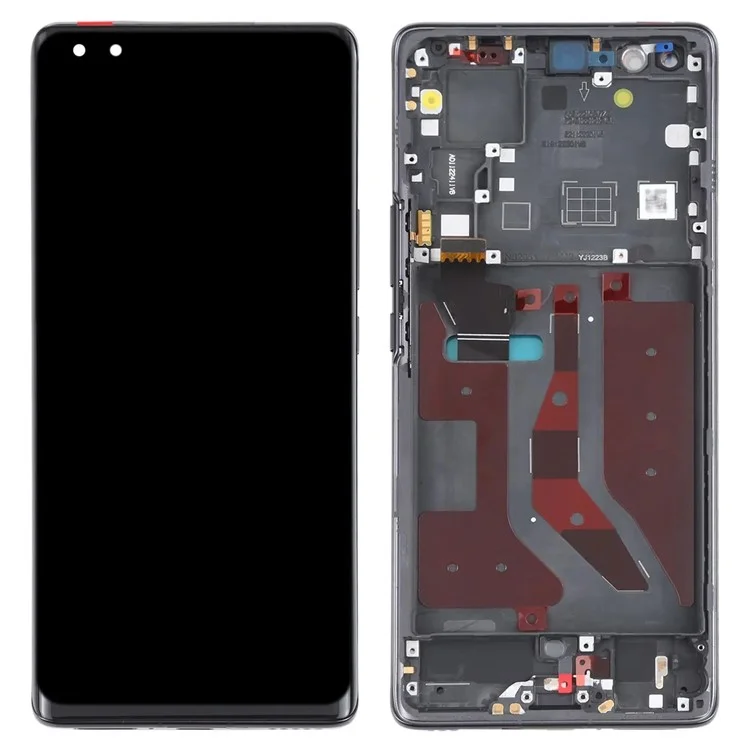 Pour Huawei Nova 8 Pro 5G OEM Grade S Écran et Numérosage Assemblage + Cadre (sans Logo) - Noir