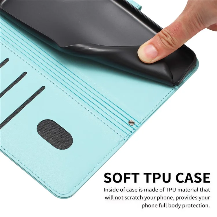 YX-2402 Para Samsung Galaxy S25 Ultra Case With Strap Cats Impresión de la Billetera de Cuero Cover de la Billetera - Verde