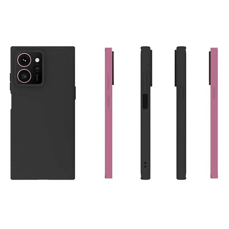 Für HMD Skyline Case Soft Matte Back TPU Black Phone Cover, Large Cutout