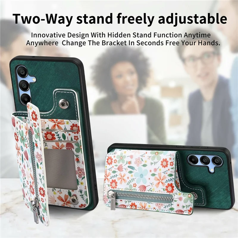 D10 Per Samsung Galaxy A16 Case 5G Caselet Wallet in Pelle di Portafoglio+copertura Telefonica Tpu Blocco RFID - Rosa