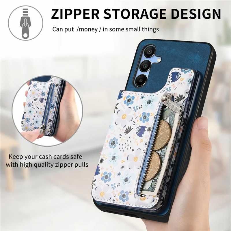 D10 Per Samsung Galaxy A16 Case 5G Caselet Wallet in Pelle di Portafoglio+copertura Telefonica Tpu Blocco RFID - Rosa