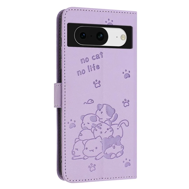 Yx-2402 Для Google Pixel 8 Case с Ремешками Для Ремня Кожа - Фиолетовый