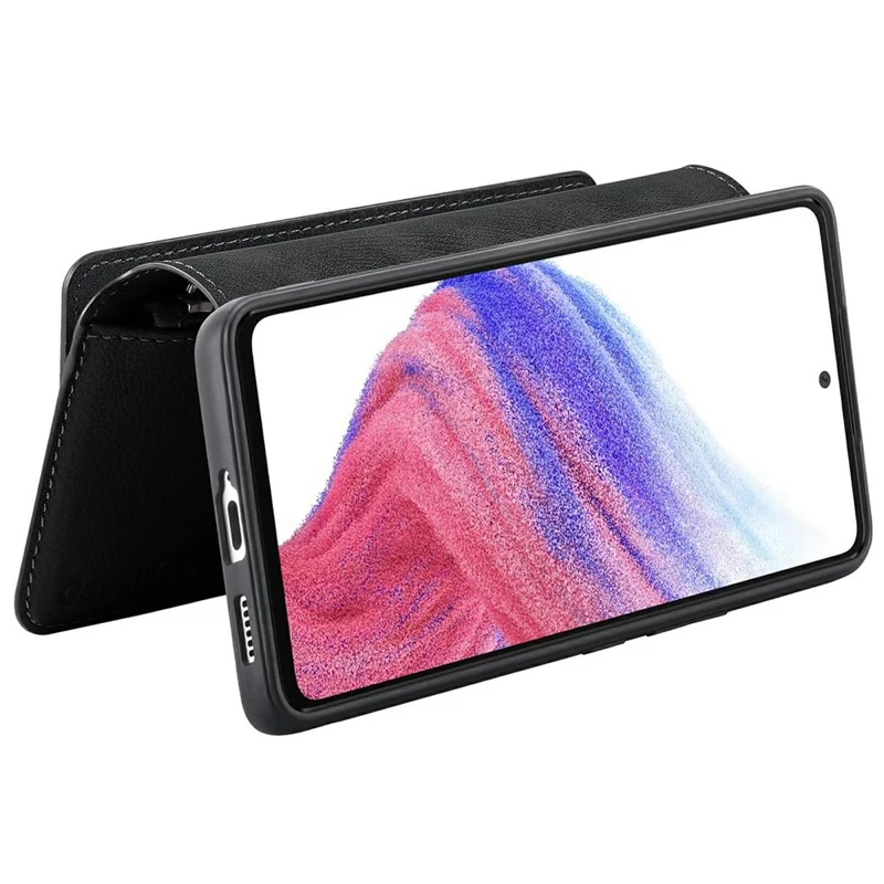 CASENEO MW-02 Para Samsung Galaxy A16 5G / A16 4G Capa Destacável Magnética de Couro Flip Phone - Preto