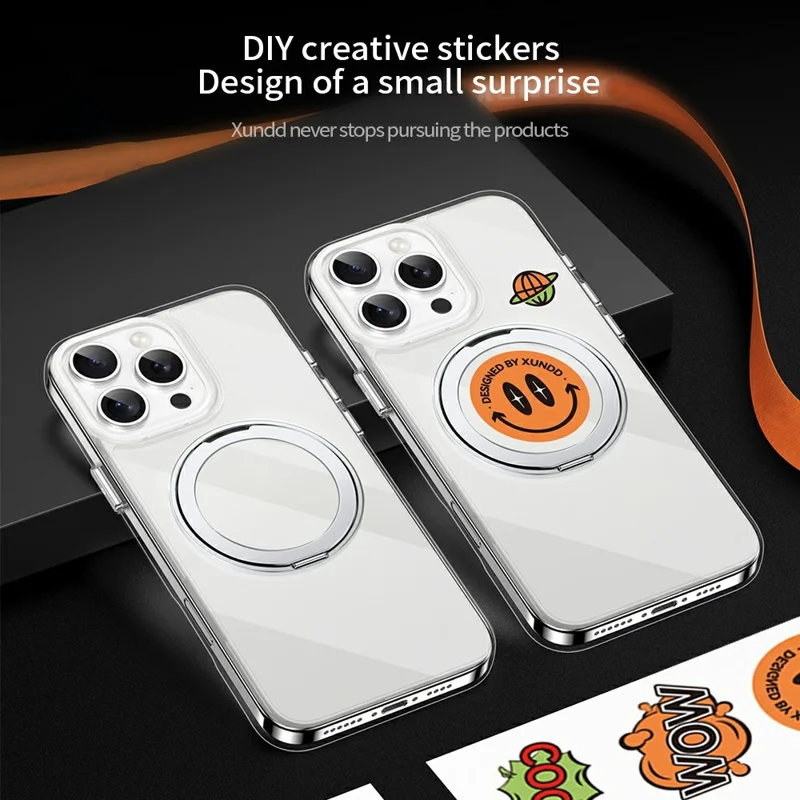 Serie Xundd Zero Sense Para Iphone 16 Pro Case Compatible Con Magsafe Giratoria Kickstand PC+TPU Tpule Cubierta
