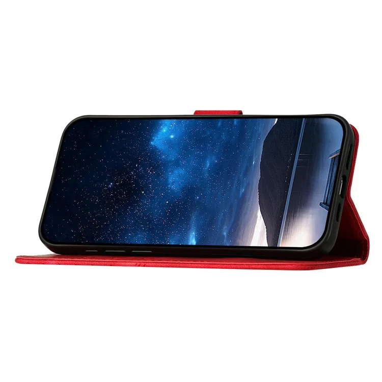 YX0080 For vivo V40e 5G / iQOO Z9s 5G Case Butterfly Imprint Leather Wallet Phone Cover - Red