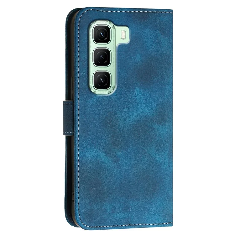 YX0080 Для Infinix Hot 50 5G Case Butterfly Imprint Leather Wallet Cover Phone - Сапфир