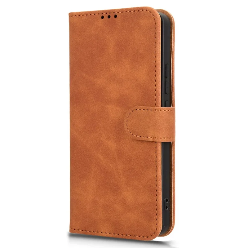 Für Xiaomi Redmi Note 14 5G Lederhülle Haut-feel-anti-drogen-brieftasche Flip Phone Deckung - Braun