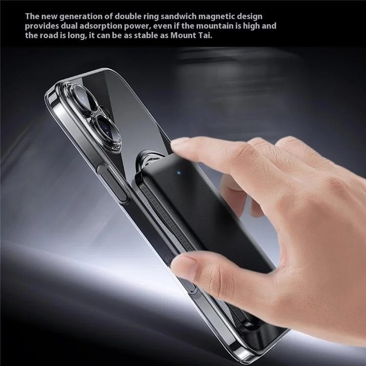 For iPhone 16 Plus Case Compatible with MagSafe Kickstand PC+TPU Phone Cover with Lens Film - Silver