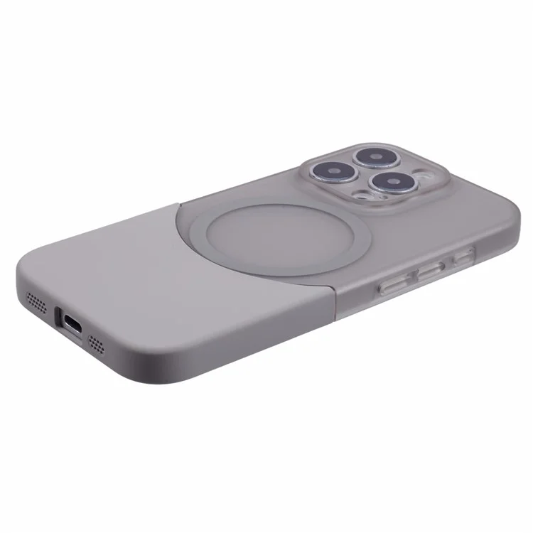 le Niveau x Pour L'iphone 16 Pro Case Compatible Avec la Couverture de Téléphone PC Anti-dépôt Magsafe Matte - Gris
