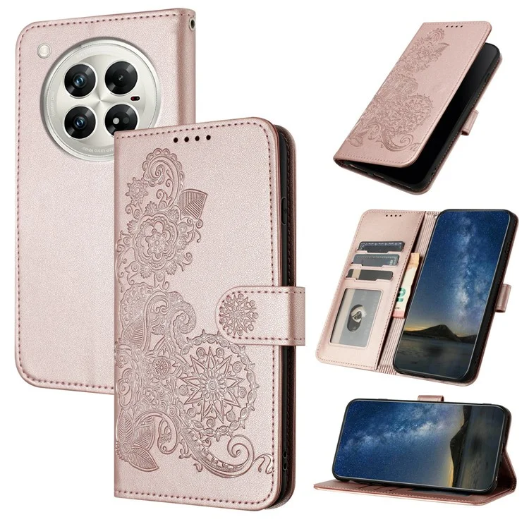 Yx0050 Para Infinix Cero 40 4g / Case 5G Mandala Flower Leather Willet Telep Cubierta - Oro Rosa