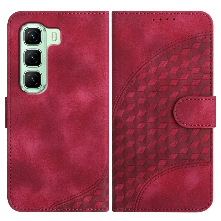 YX0060 For Infinix Hot 50 4G Case Elephant Head Pattern Leather Phone Cover - Rose