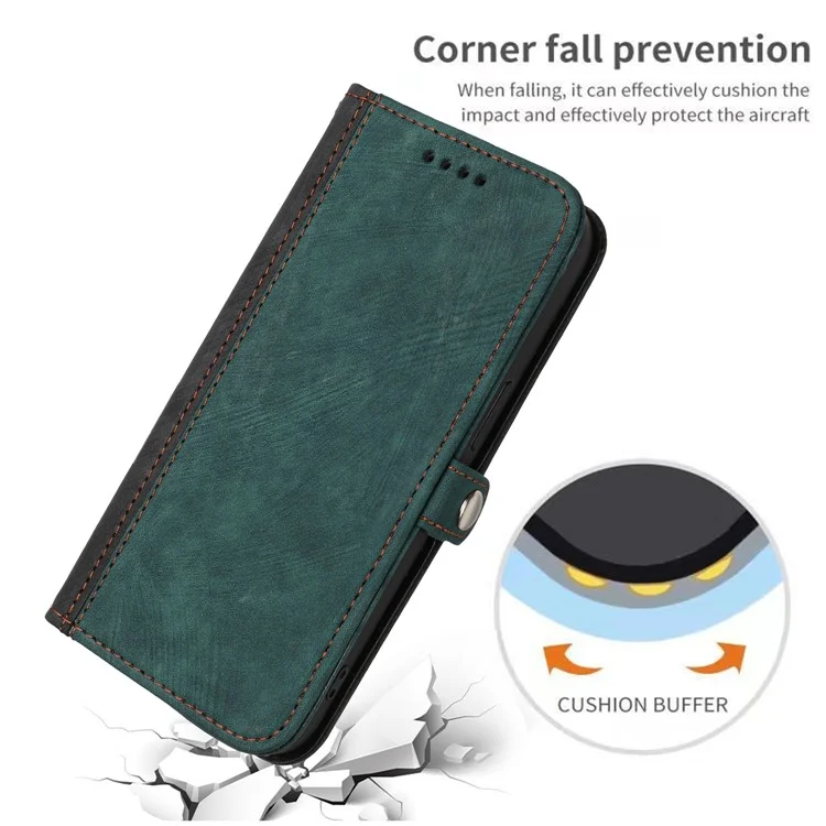 YX0020 Для Motorola Moto G35 5G Case Case Skellet Skin Touch Comefice Cover Phone Cover - Черный Зеленый