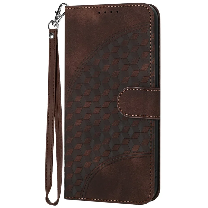 YX0060 For vivo V40e 5G / iQOO Z9s 5G Case Elephant Head Pattern Leather Phone Cover - Coffee