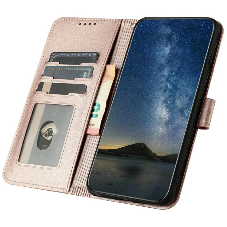 Yx0050 Per Vivo V40e 5g / Iqoo Z9s 5g Case Mandala Flower Wardhet Cover Del Portafoglio - Oro Rosa