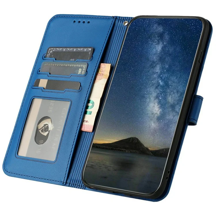 For vivo V40e 5G / iQOO Z9s 5G Phone Cases Mandala Flower Leather Wallet Mobile Cover with Strap - Sapphire