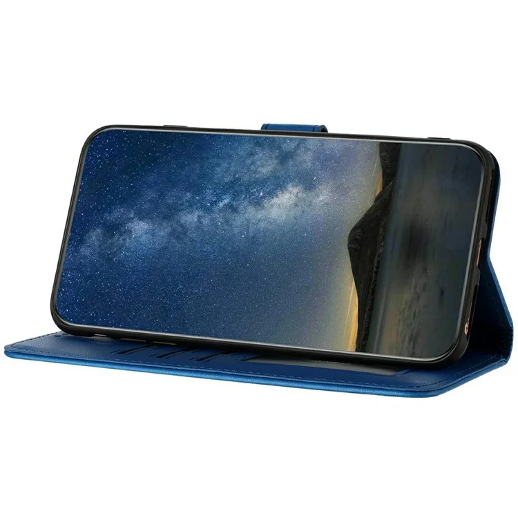For vivo V40e 5G / iQOO Z9s 5G Phone Cases Mandala Flower Leather Wallet Mobile Cover with Strap - Sapphire