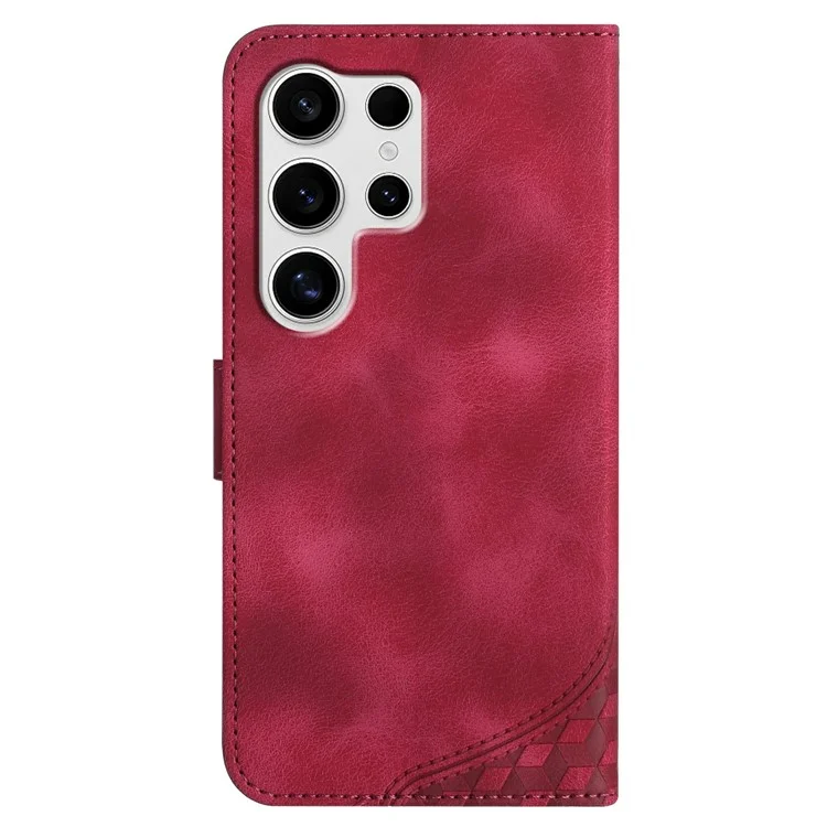 YX0060 For Samsung Galaxy S25 Ultra Case Elephant Head Pattern Leather Phone Cover - Rose