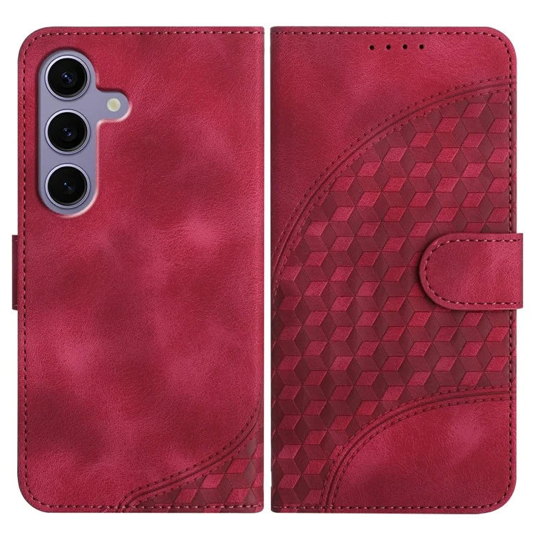 YX0060 For Samsung Galaxy S25 Case Elephant Head Pattern Leather Phone Cover - Rose
