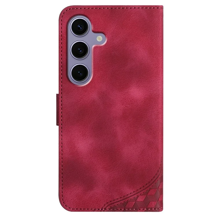 YX0060 For Samsung Galaxy S25 Case Elephant Head Pattern Leather Phone Cover - Rose