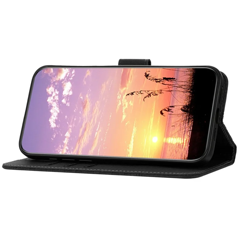YX0060 For Samsung Galaxy S25 Case Elephant Head Pattern Leather Phone Cover - Black