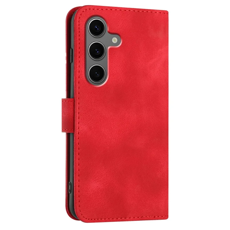 YX0040 Для Samsung Galaxy S25+ Case Leather Phone Cope Geometry Geometry Pattern - Красный