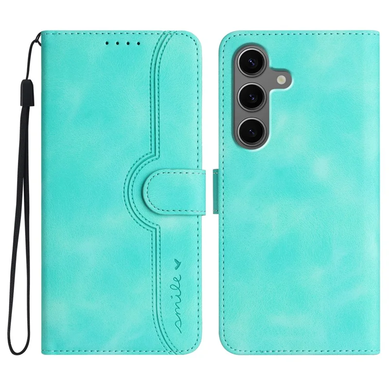 YX0030 Для Samsung Galaxy S25+ Case Leather Phone Cover Design Design Stand - Малыш Голубой