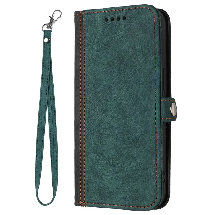 YX0020 Para Samsung Galaxy S25+ Carteira de Caixa Touch Skin Touch Leather Phone Tampa - Verde Enegrecido