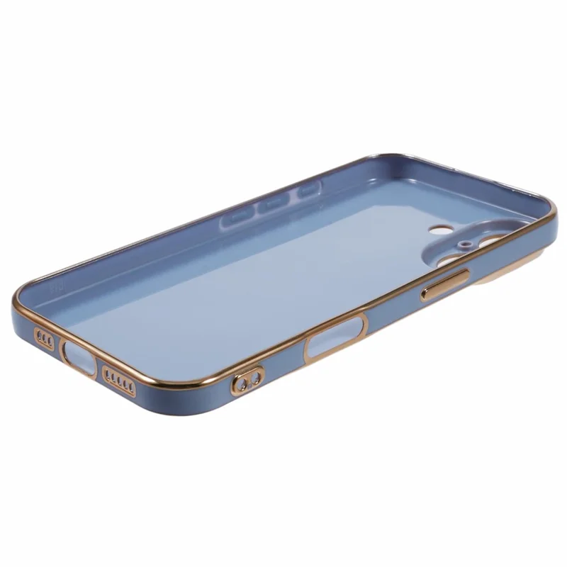 For iPhone 16 Case TPU Slim Fit Shockproof Phone Cover 6D Electroplating - Grey