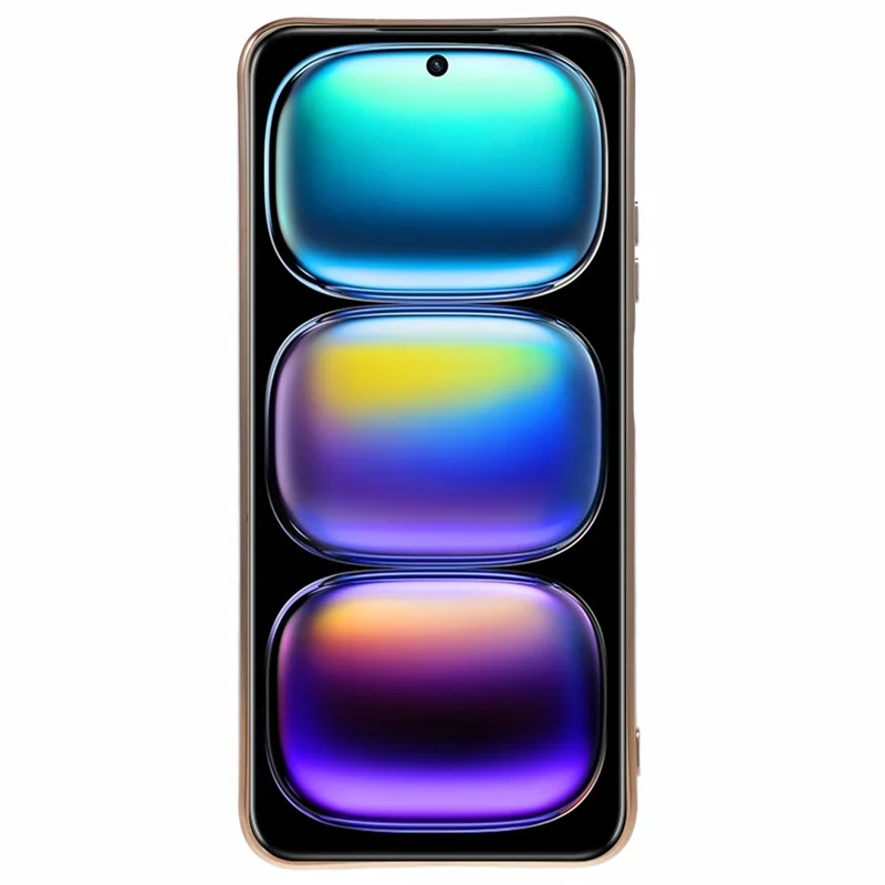 For Infinix Hot 50 5G Case TPU Slim Fit Shockproof Phone Cover 6D Electroplating - Black