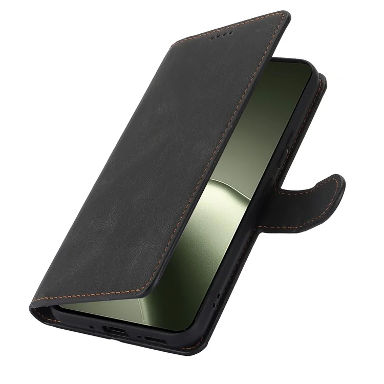Für Xiaomi 14T Hülle PU-Leder Handyhülle mit Wallet Stand View - Schwarz