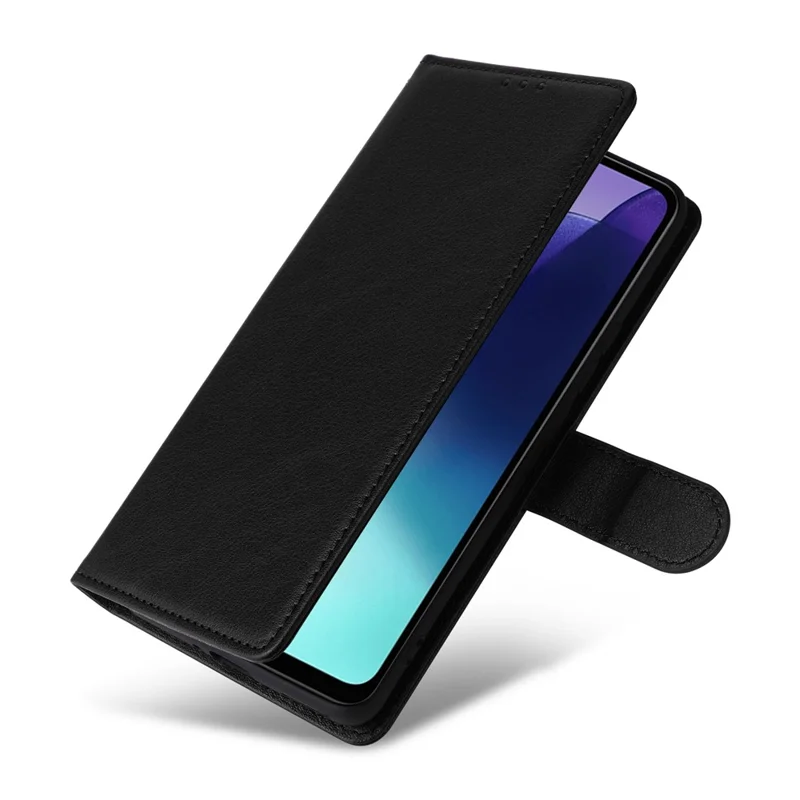 For Xiaomi Poco C75 4G / Redmi 14R 5G / 14C 4G Case Wallet Stand View PU Leather Phone Cover - Black