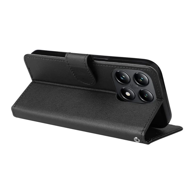 For Xiaomi 14T Case Wallet Stand View PU Leather Phone Cover - Black